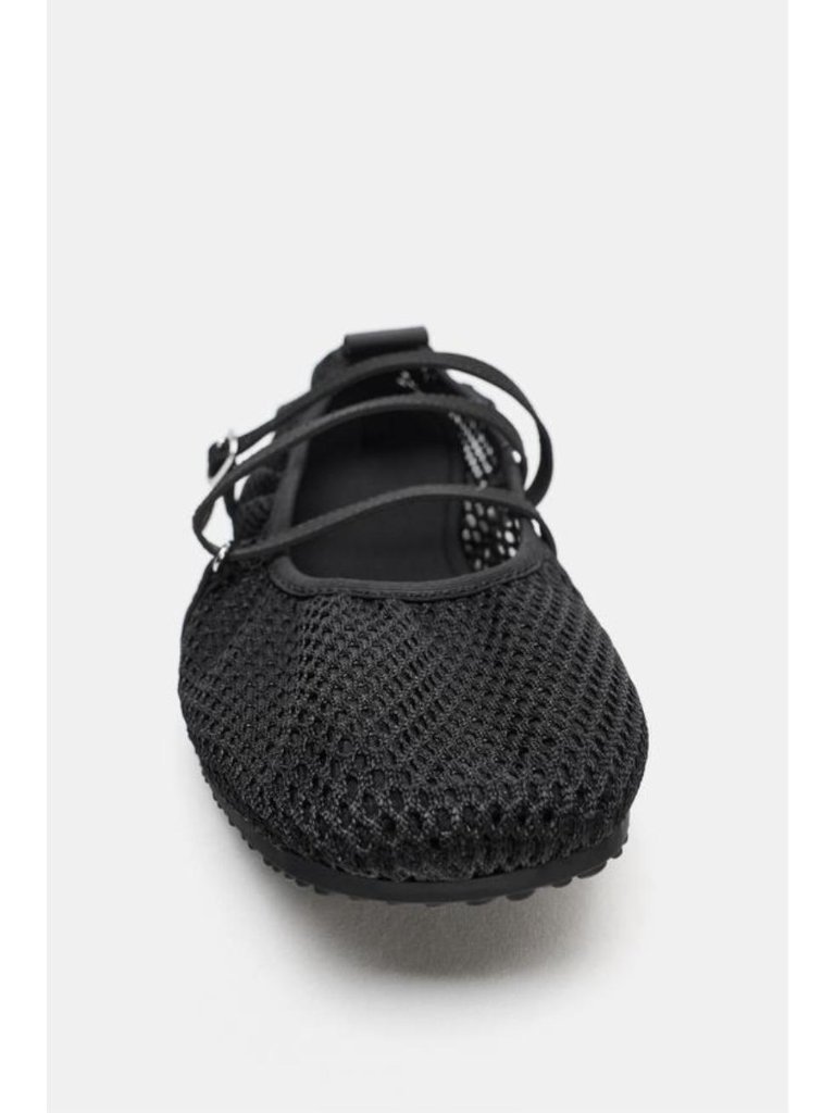 Zara Cut-Out Strap Ballet Flats